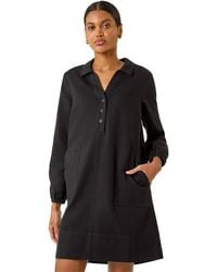 Roman - Collared Shift Shirt Dress - Lyst
