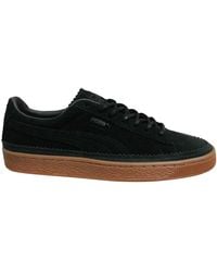 PUMA - Suede Classic Brogue Lace Up Leather Trainers 366631 01 - Lyst