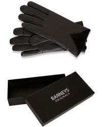 Barneys Originals - Gift Boxed Leather Gloves With Suede Detail - Lyst