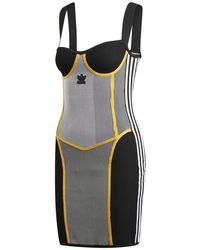 adidas Originals - Knit Sweetheart Neck Mini Corsetry Dress - Lyst