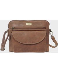 Assots London - 'Jean' Distressed Vintage Real Leather Crossbody Bag - Lyst
