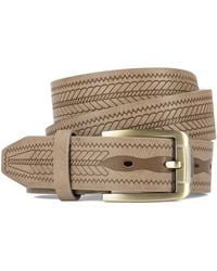 Woodland Leathers - Leather Lined Belt, Engraved, Brass Buckle, 1.25″ - Lyst