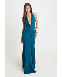Boohoo - Halter Neck Trim Crop Top - Lyst
