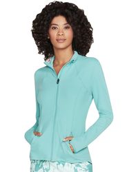 Skechers - Go Walk Wear Mesh Mock Neck Athletic Jacket - Lyst