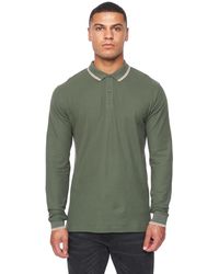 Duck and Cover - Roxberry Long-Sleeved Polo Shirt (Forest) Cotton - Lyst