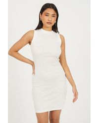 Brave Soul - Ribbed Jersey Sleeveless Bodycon Mini Dress - Lyst