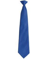 PREMIER - Adult Colours Fashion Plain Clip-On Tie (Royal) - Lyst