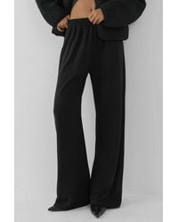 Hiccup - Wide Leg Textured Knit Pants - Lyst