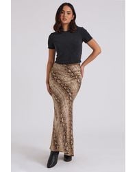 Urban Bliss - Snake Bias Cut Maxi Skirt - Lyst