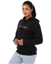 Calvin Klein - Hoodie Van Katoenen Badstof Met Logo Voor , Zwart - Lyst