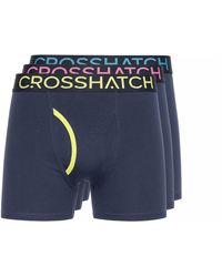 Crosshatch - Trioglow Boxershorts (set Van 3) (marine) - Lyst