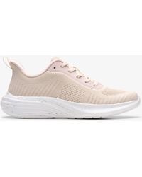Clarks - Izza Knit Blush Trainers - Lyst