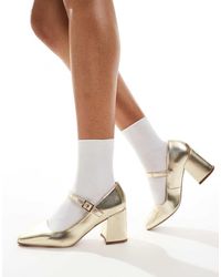 ASOS - Selene Mary Jane Mid Block Heeled Shoes - Lyst