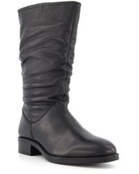 Dune - Ryling Ruched Calf Boots Leather - Lyst
