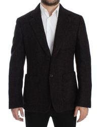 Dolce & Gabbana - Bordeaux Alpaga Blazer Met Twee Knopen - Lyst