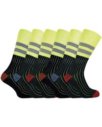 Sock Snob - 3 Pack Heavy Duty Cotton Hi Viz Work Socks - Lyst