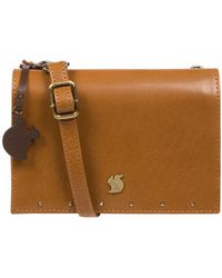 Conkca - 'Nemo' Dark Leather Cross Body Clutch Bag - Lyst