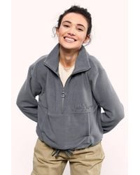TOMMY LIFE - Oversized Half-Zip Plush Sweatshirt - Lyst