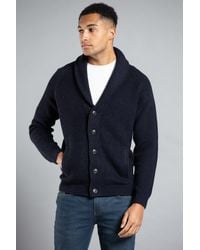 Tokyo Laundry - Dark Shawl Neck Ribbed Cardigan - Lyst