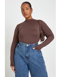 Boohoo - Plus Second Skin Long Sleeve Top - Lyst