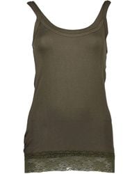 Silvian Heach - Kanten Rand Mouwloos T-shirt Met Ronde Hals - Lyst