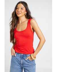 Boohoo - Matte Slinky Square Neck Vest - Lyst
