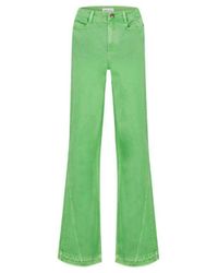 FABIENNE CHAPOT - High Waist Flared Jeans Bonnie Wide Leg Groen - Lyst