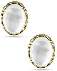 The Jewellery Stockroom - Plated Mother Of Pearl Studs - Lyst