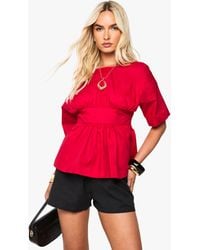 Boohoo - Poplin Tie Back Smock - Lyst