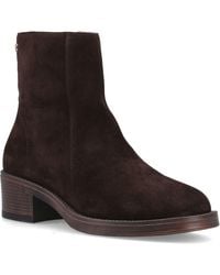 Hush Puppies - Ayla Leather Chocolate Heeled Ankle Boots - Lyst
