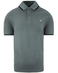Champion - Easy Fit Blue Polo Shirt Cotton - Lyst