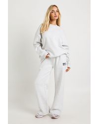 Boohoo - Brooklyn Ath Dept Puff Print Sweatshirt Tracksuit - Lyst