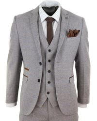 Paul Andrew - 3 Piece Tweed Check Vintage Retro Suit Velvet - Lyst