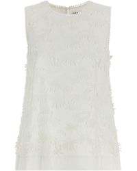 P.A.R.O.S.H. - P.A.R.O..H. Witte Katoenen Blouse - Lyst
