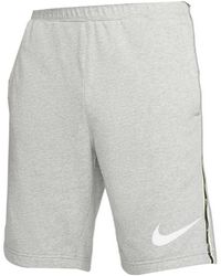 Nike - Grijze Short Met Logo Van - Lyst