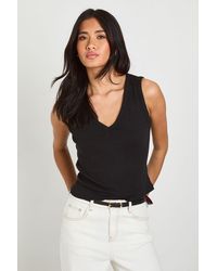 Boohoo - V Neck Vest Top - Lyst