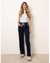 Blue Vanilla - Side Stripe Jeans With Drawstring - Lyst
