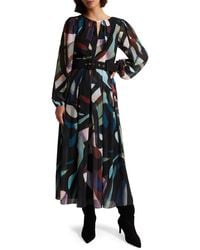 Phase Eight - Sky Abstract Print Dress - Lyst