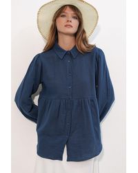 Bigdart - Oversized Cotton Long-Sleeve Shirt - Lyst