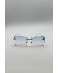 SVNX - Square Rimless Sunglasses With Ombre Lens - Lyst