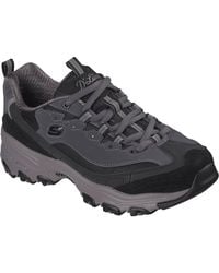 Skechers - D'Lites Modern Classic Leather /Charcoal Trainers - Lyst