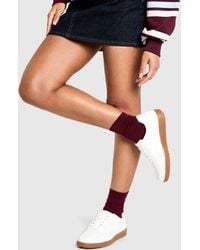 Boohoo - Striped Gum Sole Sneakers - Lyst