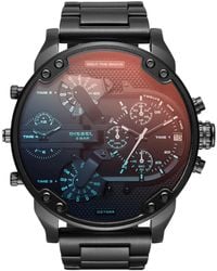 DIESEL - Analog Quartz Watch With Leather Strap Dz7313 - Lyst