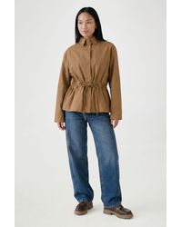 Boohoo - Cinched Waist Utility Jacket - Lyst
