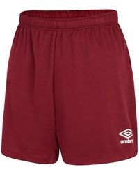 Umbro - Ladies Club Logo Shorts (New Claret) - Lyst