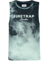 Firetrap - Mannen Lightning Mouwloos Vest (Donker) - Lyst