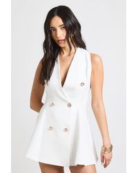 Boohoo - Fit & Flare Tailored Blazer Dress - Lyst