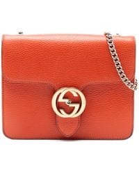 Gucci - Pre-Owned Small Dollar Calfskin Interlocking G Crossbody - Lyst