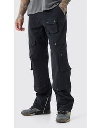 BoohooMAN - Tall Relaxed Fit Twill Cargo Pants - Lyst