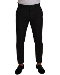 Dolce & Gabbana - Grijze Geruite Wollen Formele Broekjurk - Lyst